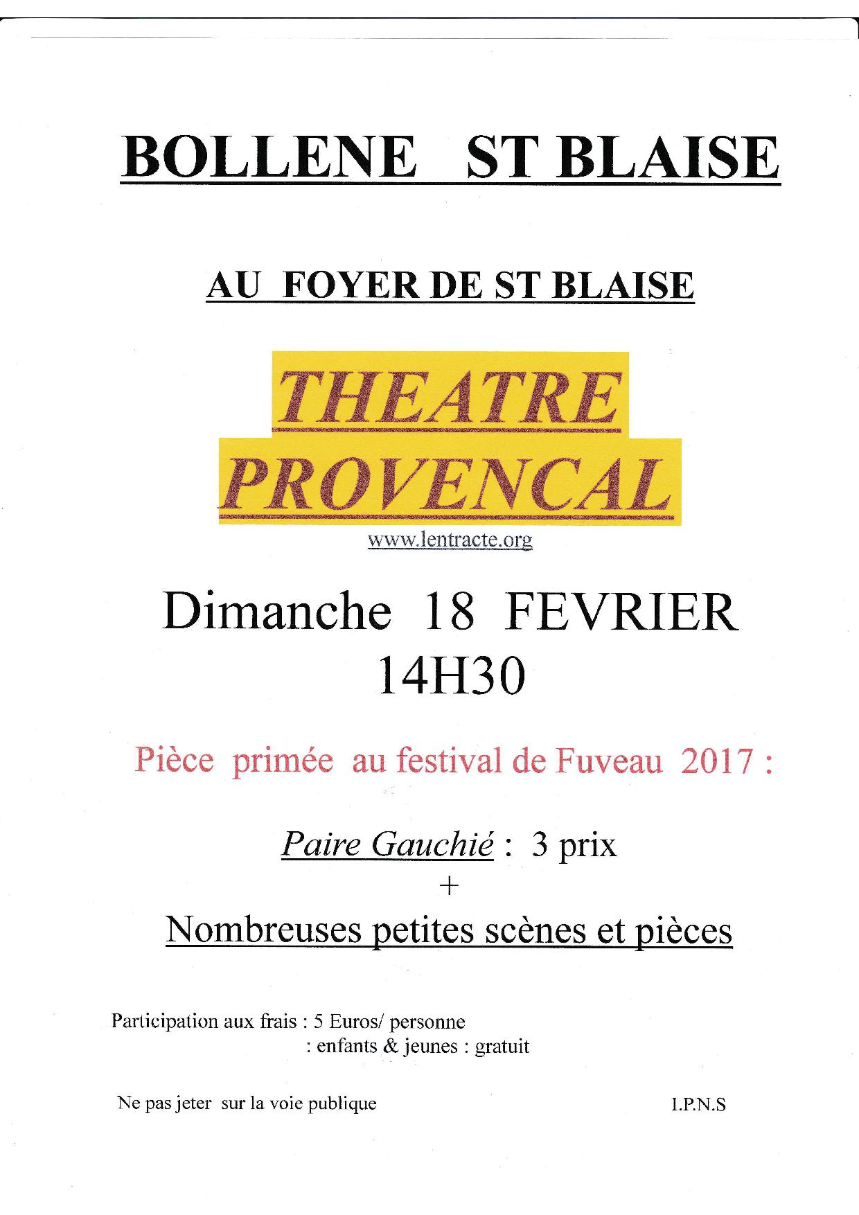 théâtre Bollène 2018